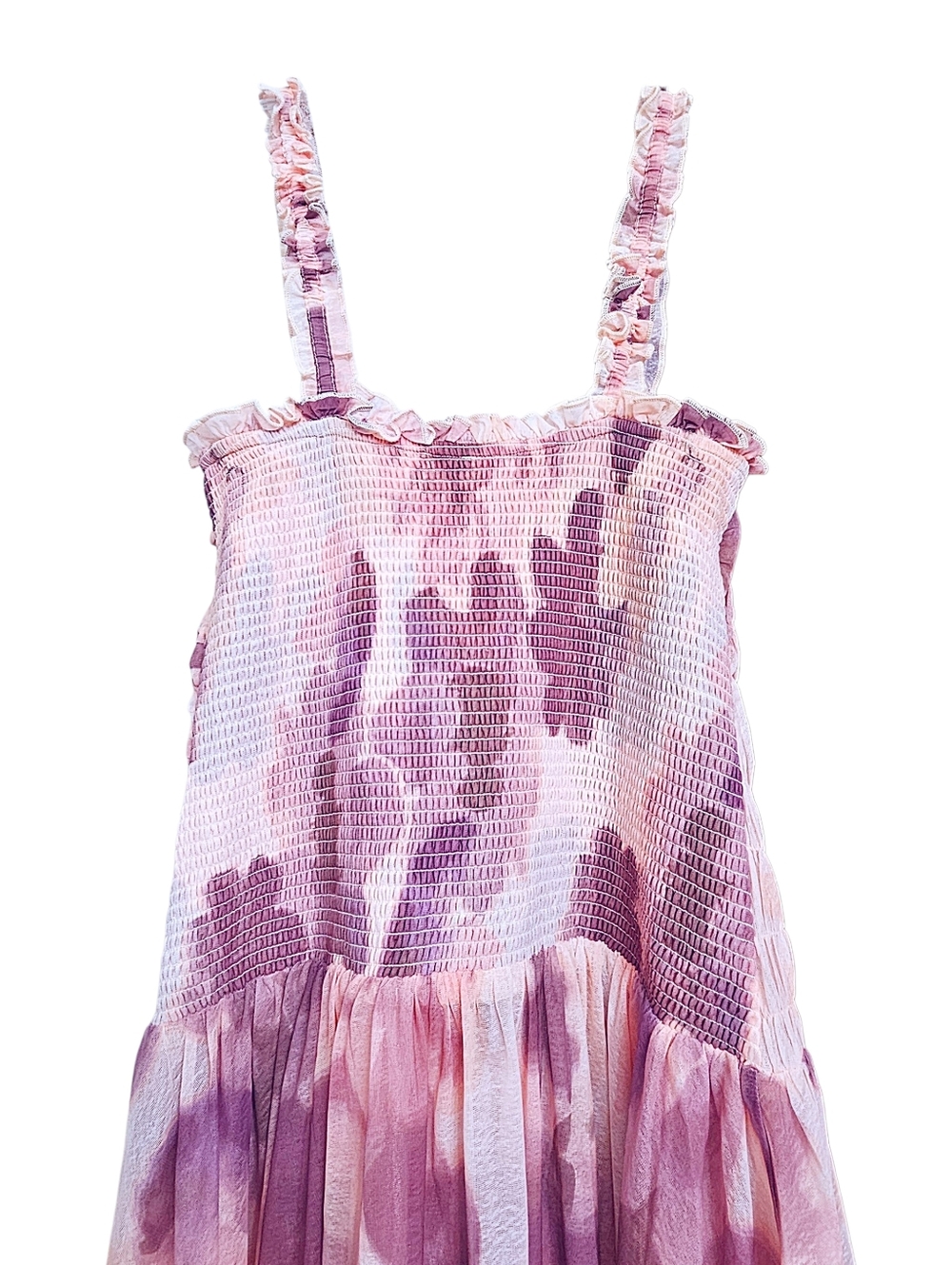 Free People x Revolve Tessa Smocked Midi Dress in Soft Combo Watercolor S NWOT - Picture 6 of 7